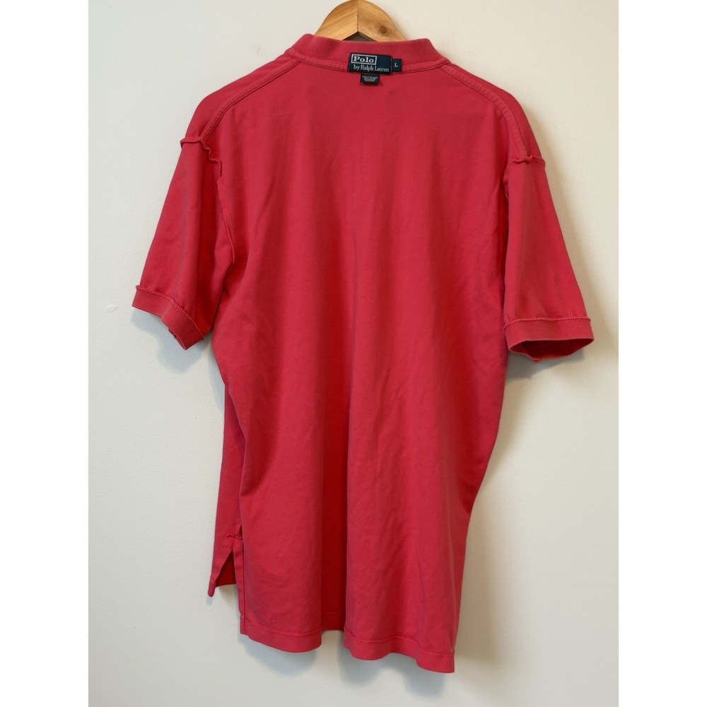 Polo Ralph Lauren Men's Red Polo Shirt L 100% Cotton - Picture 6 of 6